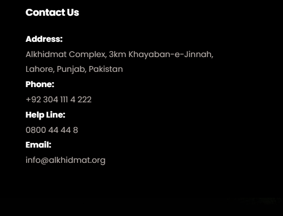 Al-Khidmat-Foundation-Contact-Number