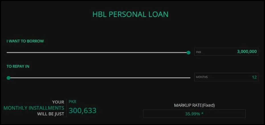 HBL-Loan-Calculator