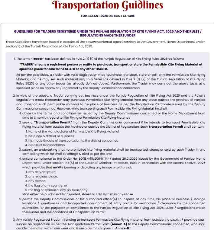 Basant-Transportation-Guidlines