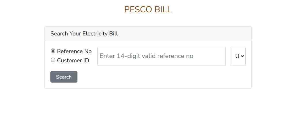 PESCO-Online-Bill-Check