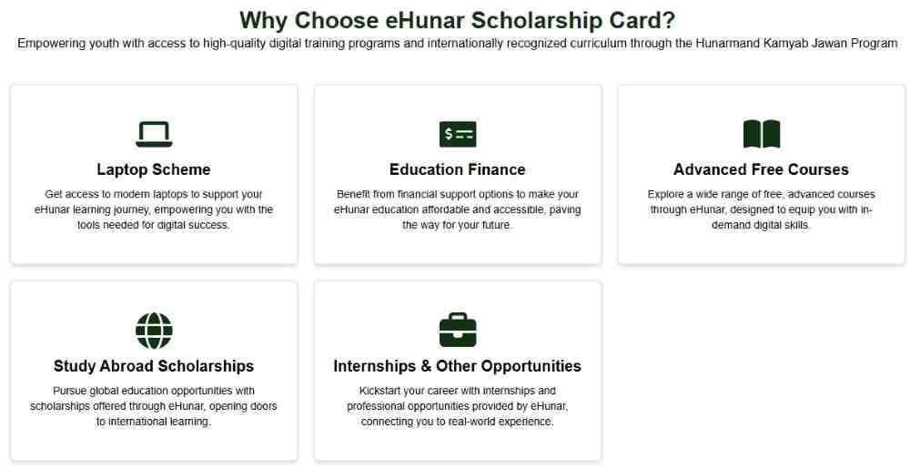 Hunarmand-Punjab-Scholarship-Card-Features