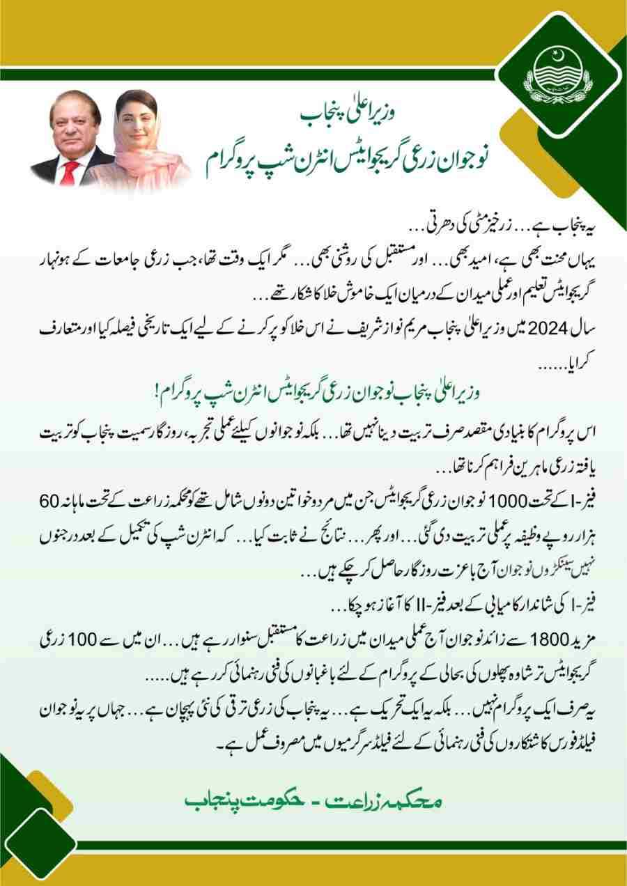 Maryam-Nawaz-Agriculture-Internship-Program