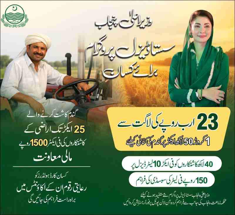 Diesel Subsidy Scheme (For Farmers) - Rs 150/L Subsidy by Maryam Nawaz 4 CM-Punjab-Diesel-Subsidy-Scheme